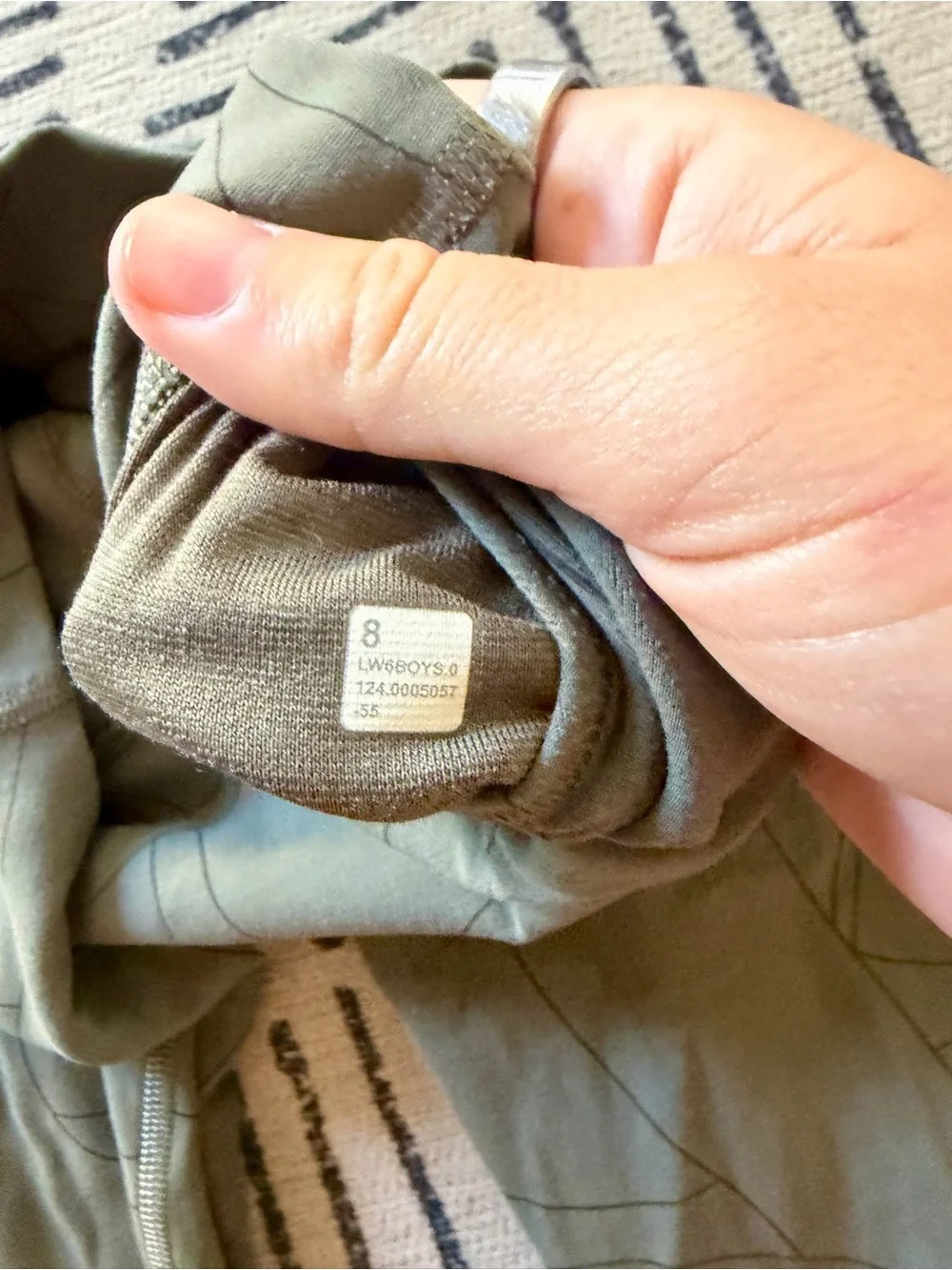 Lululemon Olive Green Patterned High-Rise Leggings